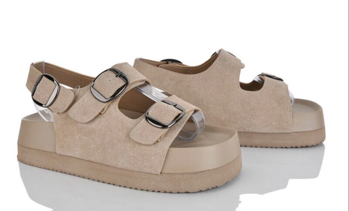 Босоніжки (beige), Босоніжки-шльопанці, купити взуття