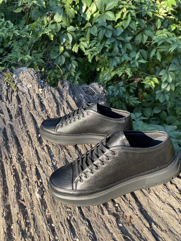 Кеди чоловічі Black Grain Leather, Кросівки, купити взуття
