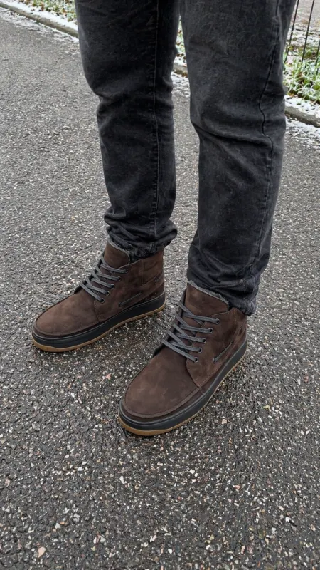 Чоловічі зимові черевики Gravity Brown у коричневому кольорі